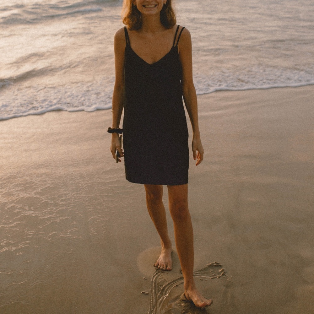 Rhythm Linen Black Dress